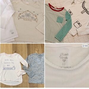 Bundle of 8 long sleeve tees